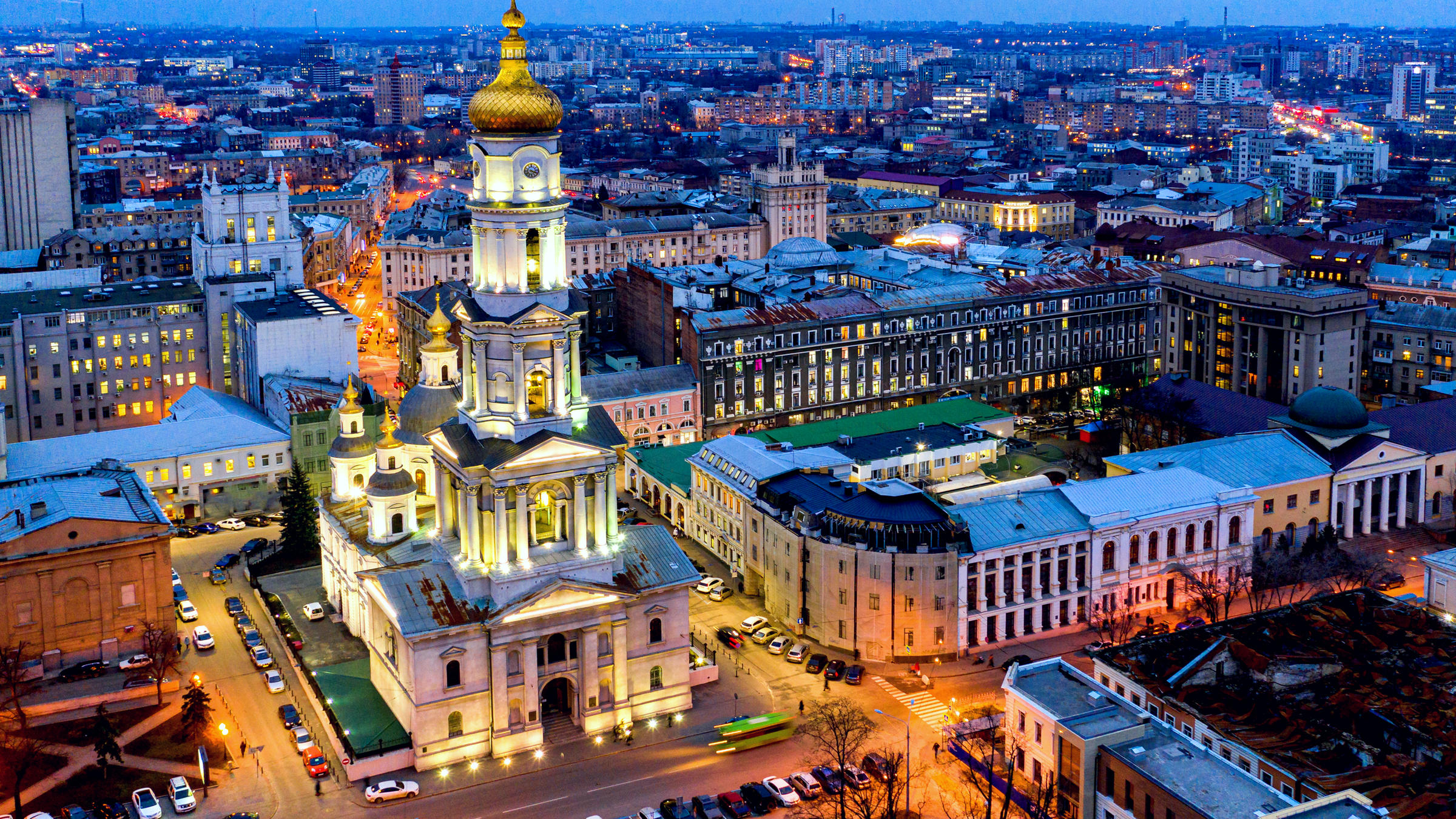 Église dans le centre de Kharkiv Ukraine