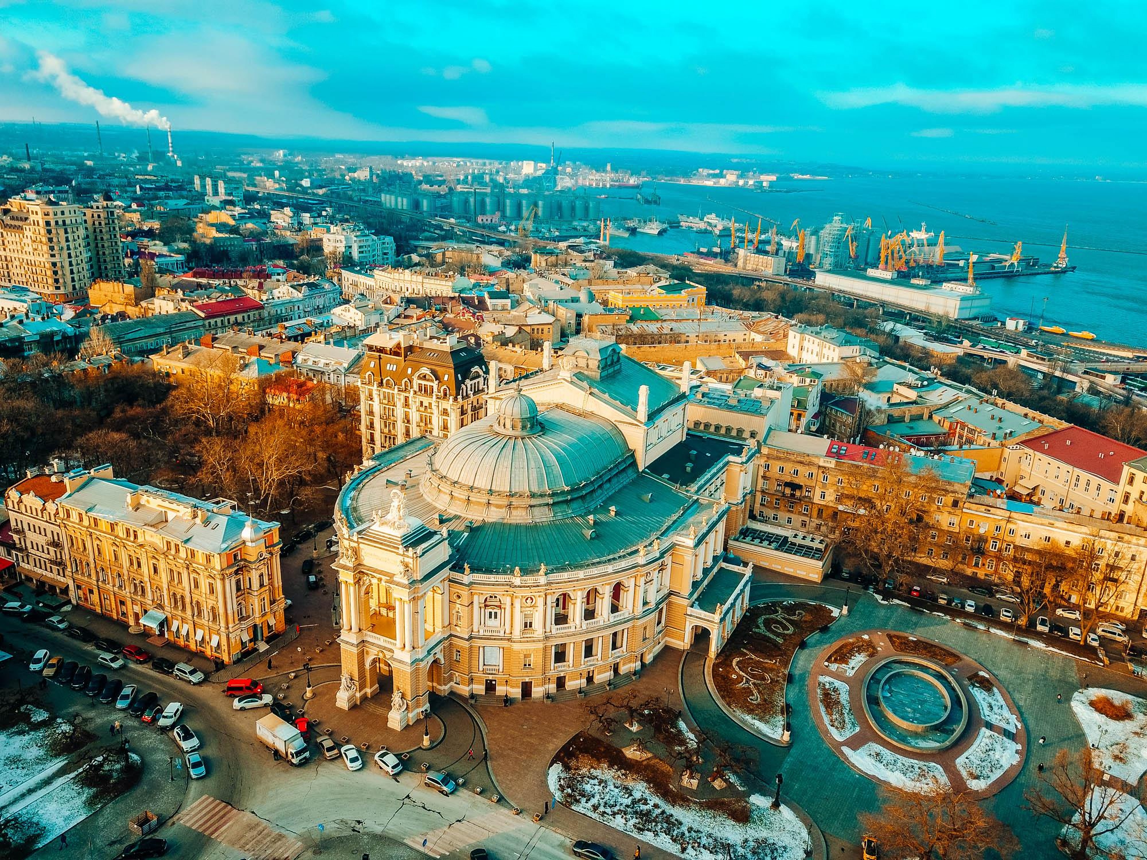 Vue du haut de l'Opéra d'Odessa